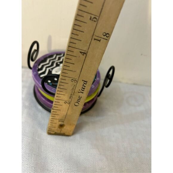 Laurel Burch Cat lady 3 coaster metal holder - Picture 6 of 6